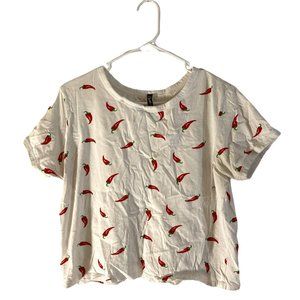 CROP CHILLI PEPPER TOP SIZE LARGE